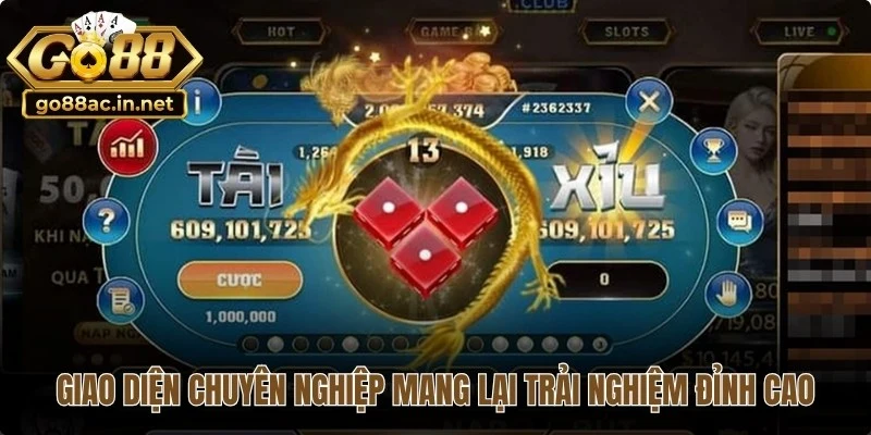 Giao diện tài xỉu Go88 chuyên nghiệp mang lại trải nghiệm đỉnh cao